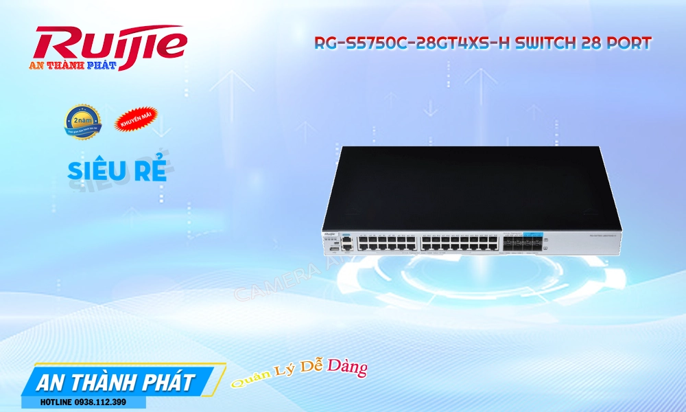 Hãng Ruijie  Bộ chia mạng  RG-S5750C-28GT4XS-H