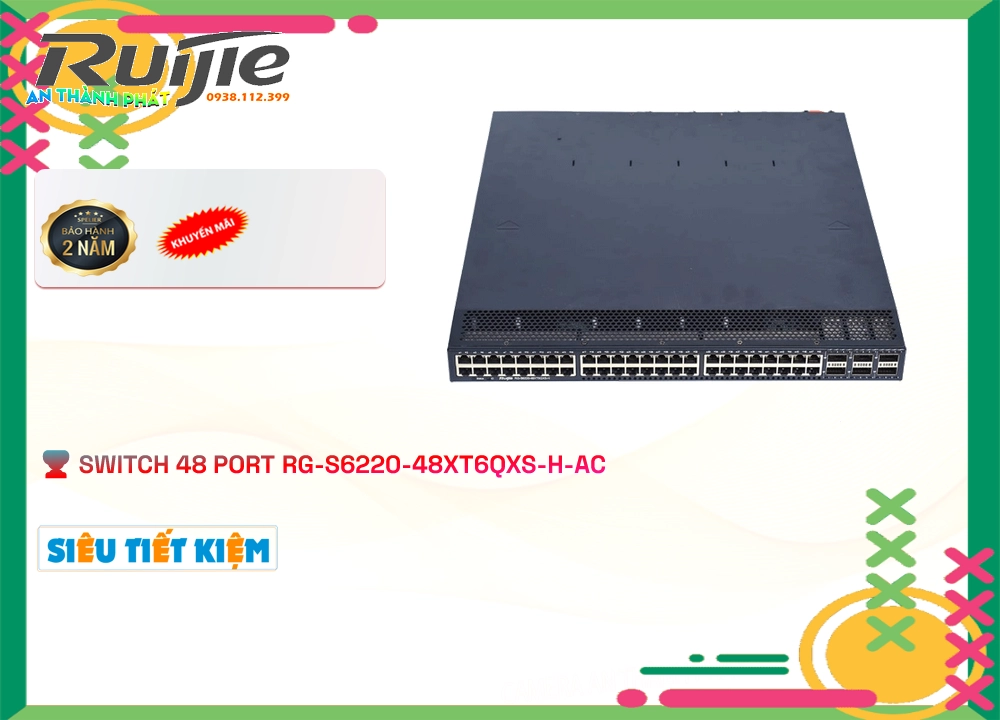 Hãng Ruijie Bộ chia mạng RG-S6220-48XT6QXS-H-AC,thông số RG-S6220-48XT6QXS-H-AC,RG S6220 48XT6QXS H AC,chức năng RG-S6220-48XT6QXS-H-AC,RG-S6220-48XT6QXS-H-AC Giá rẻ nhất,RG-S6220-48XT6QXS-H-AC bán uy tín,sale RG-S6220-48XT6QXS-H-AC,giá kỹ thuật RG-S6220-48XT6QXS-H-AC,phân phối RG-S6220-48XT6QXS-H-AC,RG-S6220-48XT6QXS-H-AC Bán Giá Rẻ,RG-S6220-48XT6QXS-H-AC Giá Hấp Dẫn,RG-S6220-48XT6QXS-H-AC Giá Thấp Nhất,Giá Bán RG-S6220-48XT6QXS-H-AC,Nơi bán RG-S6220-48XT6QXS-H-AC