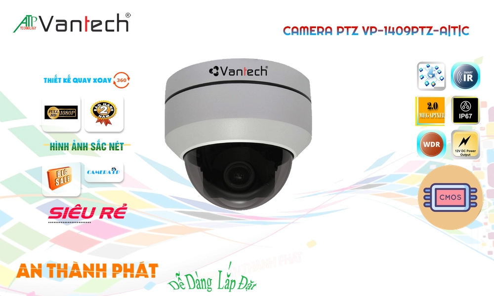 VP-1409PTZ-A|T|C HD Anlog Camera Giám Sát Giá tốt VP-1409PTZ-A|T|C HD Anlog Camera Giám Sát Giá tốt