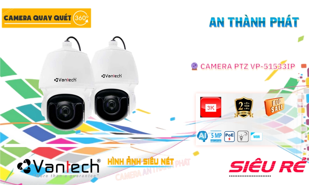 ✲  VP-51533IP Ip POE Sắc Nét Camera Giám Sát Giá rẻ