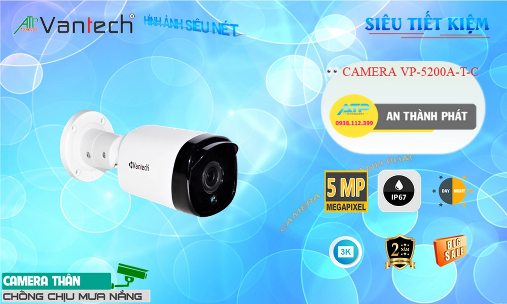 VP-5200A|T|C HD Anlog Camera Giám Sát Công Nghệ Mới