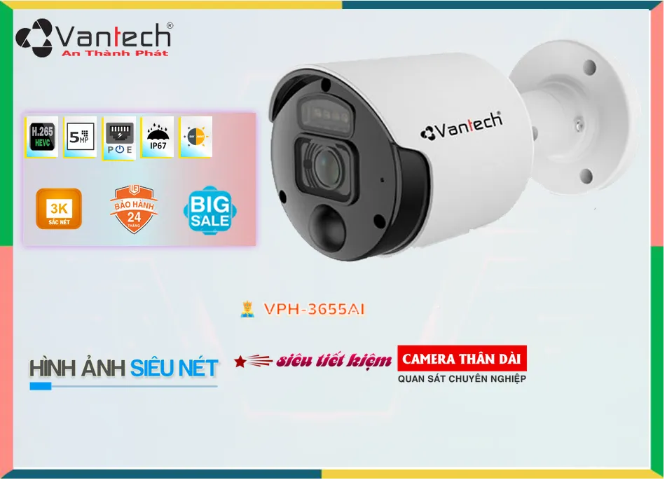 Camera VanTech VPH-3655AI Tiết Kiệm Camera VanTech VPH-3655AI Tiết Kiệm